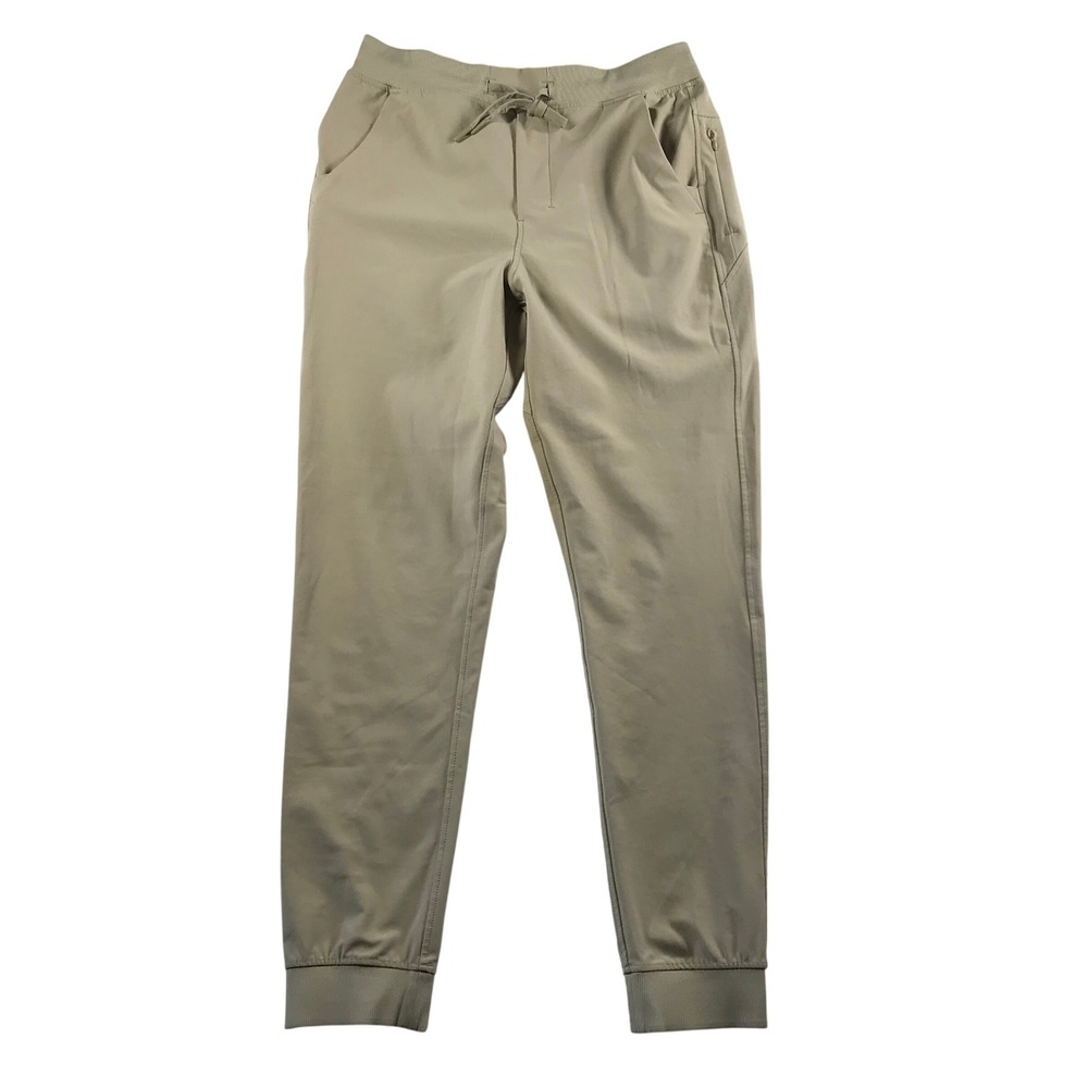 Birddogs Mens Joggers Khaki Tan Built-in Liner Tapered Active Pants Size L